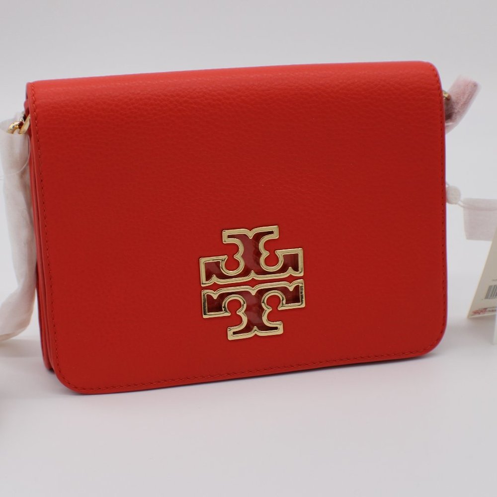 Tory Burch Britten Leather Combo Crossbody